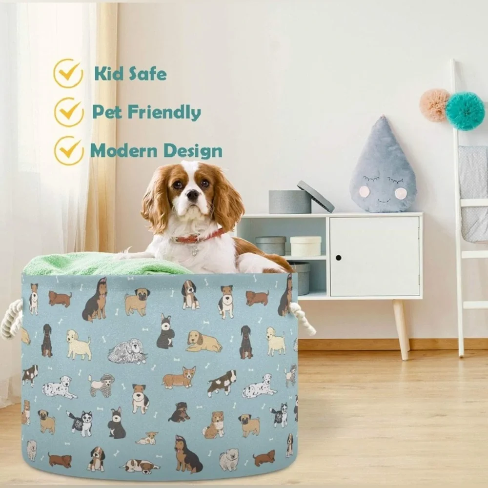 Dog Pattern Large Storage Basket